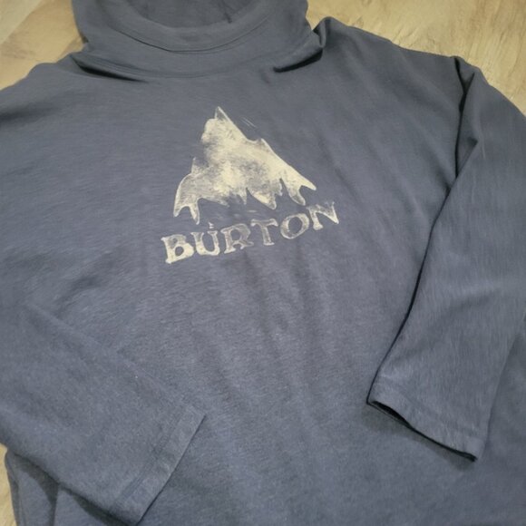 WOMENS SIZE MEDIUM BLUE AND GREY MOUNTAIN BURTON HOODIE - GUC - Picture 4 of 5